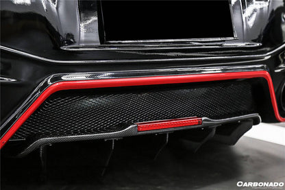 Carbonado 2012-2023 Nissan GTR R35 DBA & EBA NISMO Style Carbon Fiber Rear Diffuser With Canards & Break Light