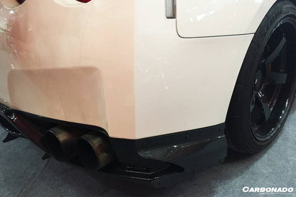 Carbonado 2012-2023 Nissan GTR R35 DBA  EBA VA Style Rear Diffuser Canards