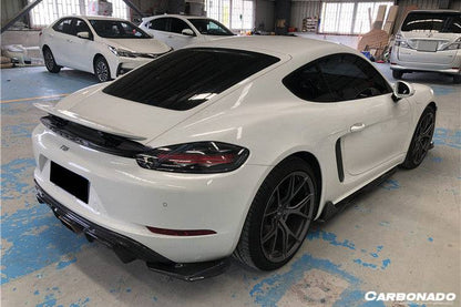 Carbonado 2017-2025 Porsche 718 Cayman Boxster AM Style Carbon Fiber Side Skirts