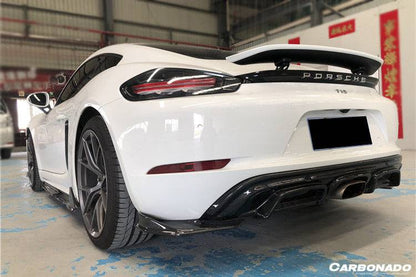 Carbonado 2017-2025 Porsche 718 Cayman Boxster AM Style Carbon Fiber Side Skirts
