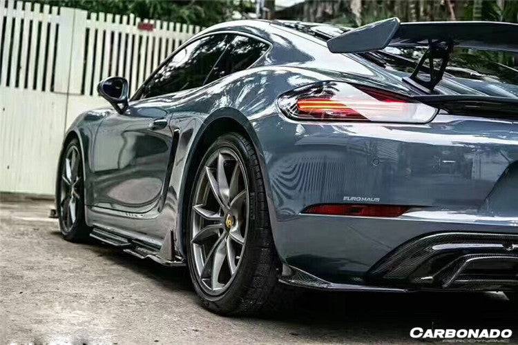Carbonado 2017-2025 Porsche 718 Cayman Boxster AM Style Carbon Fiber Side Skirts