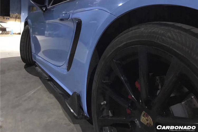Carbonado 2017-2025 Porsche 718 Cayman Boxster AM Style Carbon Fiber Side Skirts