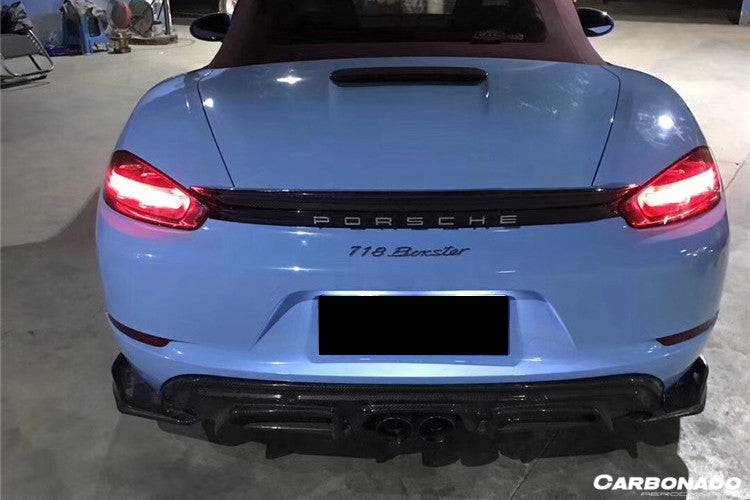 Carbonado 2017-2025 Porsche 718 Cayman Boxster AM Style Carbon Fiber Rear Lip