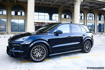 Faldones laterales estilo OD para Porsche 9Y0.1 Cayenne S E-Hybrid Carbonado 2018-2023