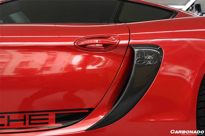 Tomas de aire laterales estilo Porsche 981 Boxster Cayman GT4 Carbonado 2012-2016