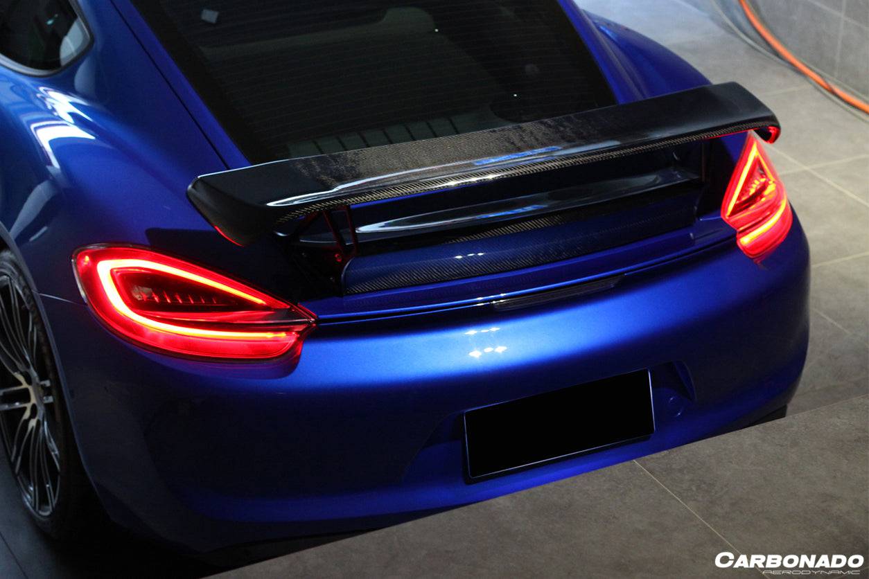 Alerón de maletero estilo Porsche 981 Cayman TA Carbonado 2012-2016