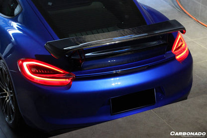 Alerón de maletero estilo Porsche 981 Cayman TA Carbonado 2012-2016