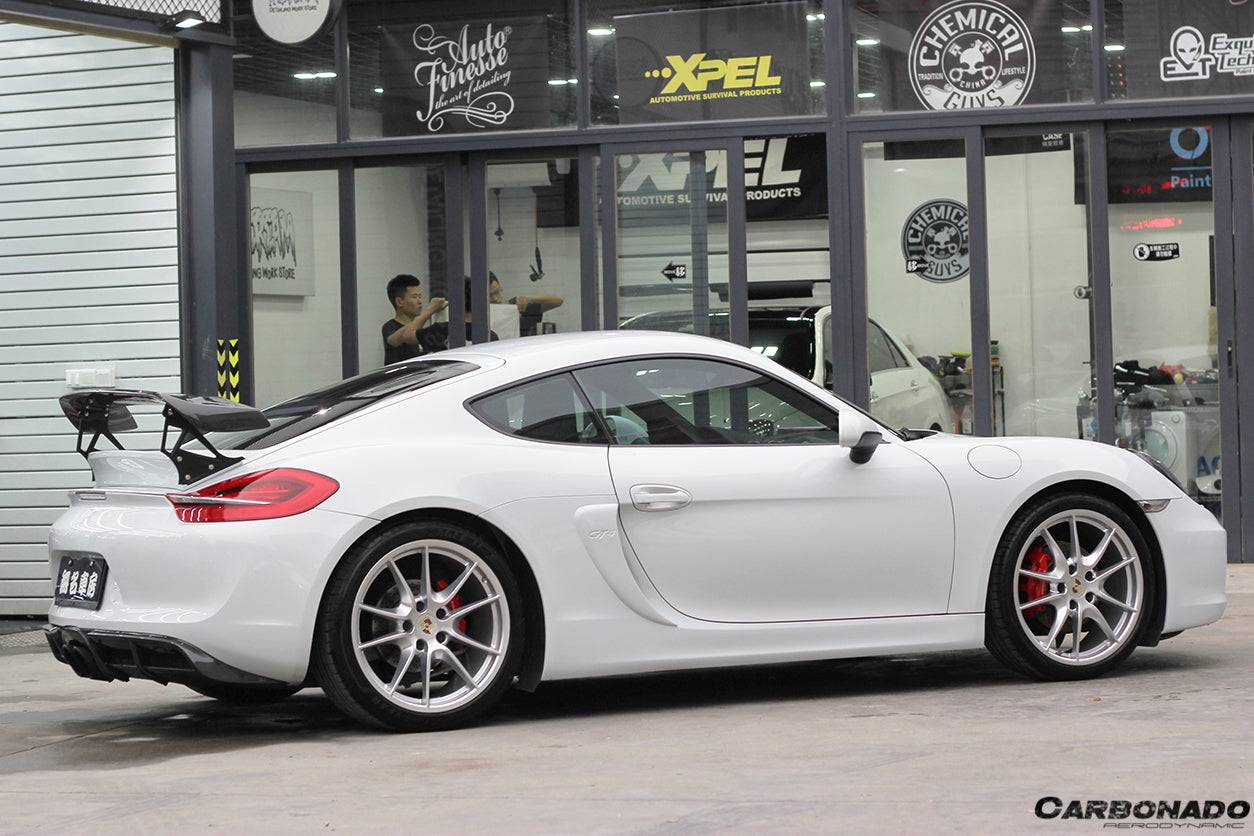 Alerón de maletero estilo Porsche 981 Cayman TA Carbonado 2012-2016