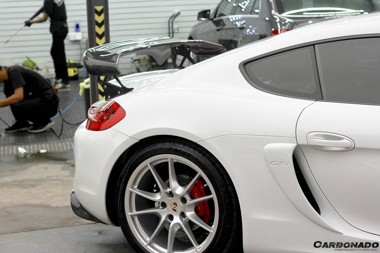 Alerón de maletero estilo Porsche 981 Cayman TA Carbonado 2012-2016