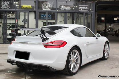 Alerón de maletero estilo Porsche 981 Cayman TA Carbonado 2012-2016