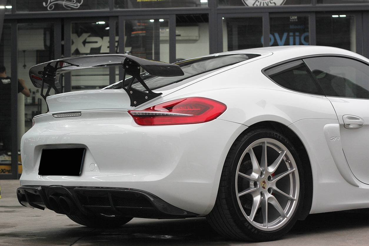 Alerón de maletero estilo Porsche 981 Cayman TA Carbonado 2012-2016