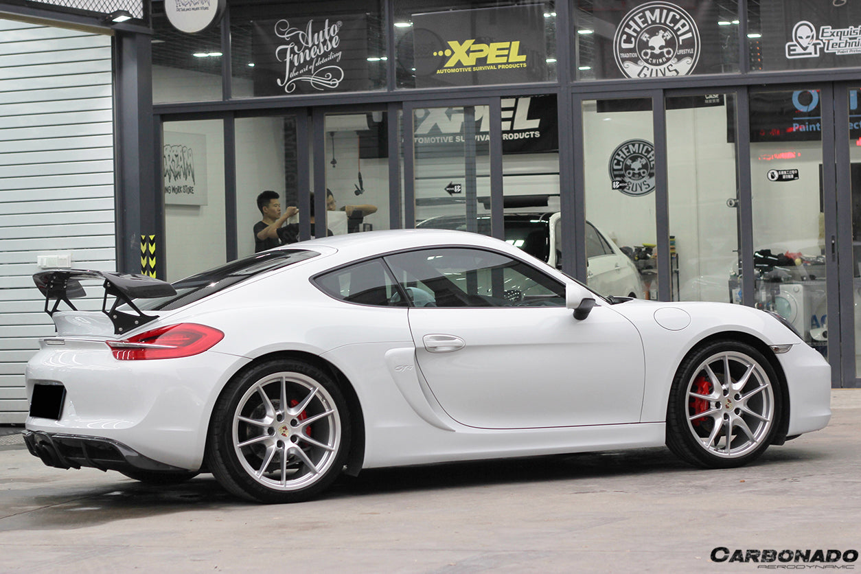Alerón de maletero estilo Porsche 981 Cayman TA Carbonado 2012-2016