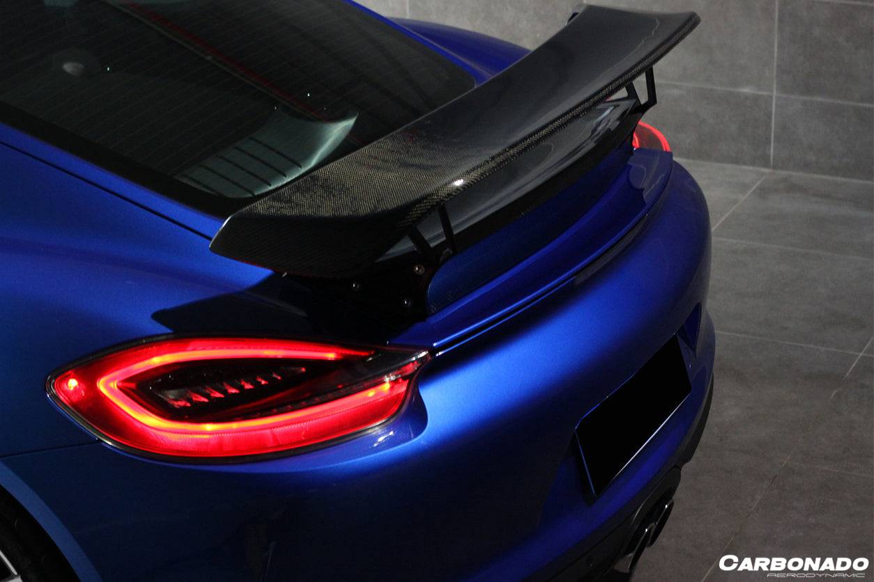 Alerón de maletero estilo Porsche 981 Cayman TA Carbonado 2012-2016