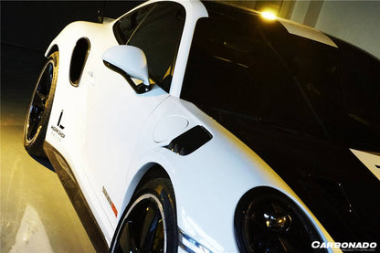 Carbonado 2013-2019 Porsche 911 991-2 Turbo S OEM Style Carbon Fiber Quarter Panel Side Scoops