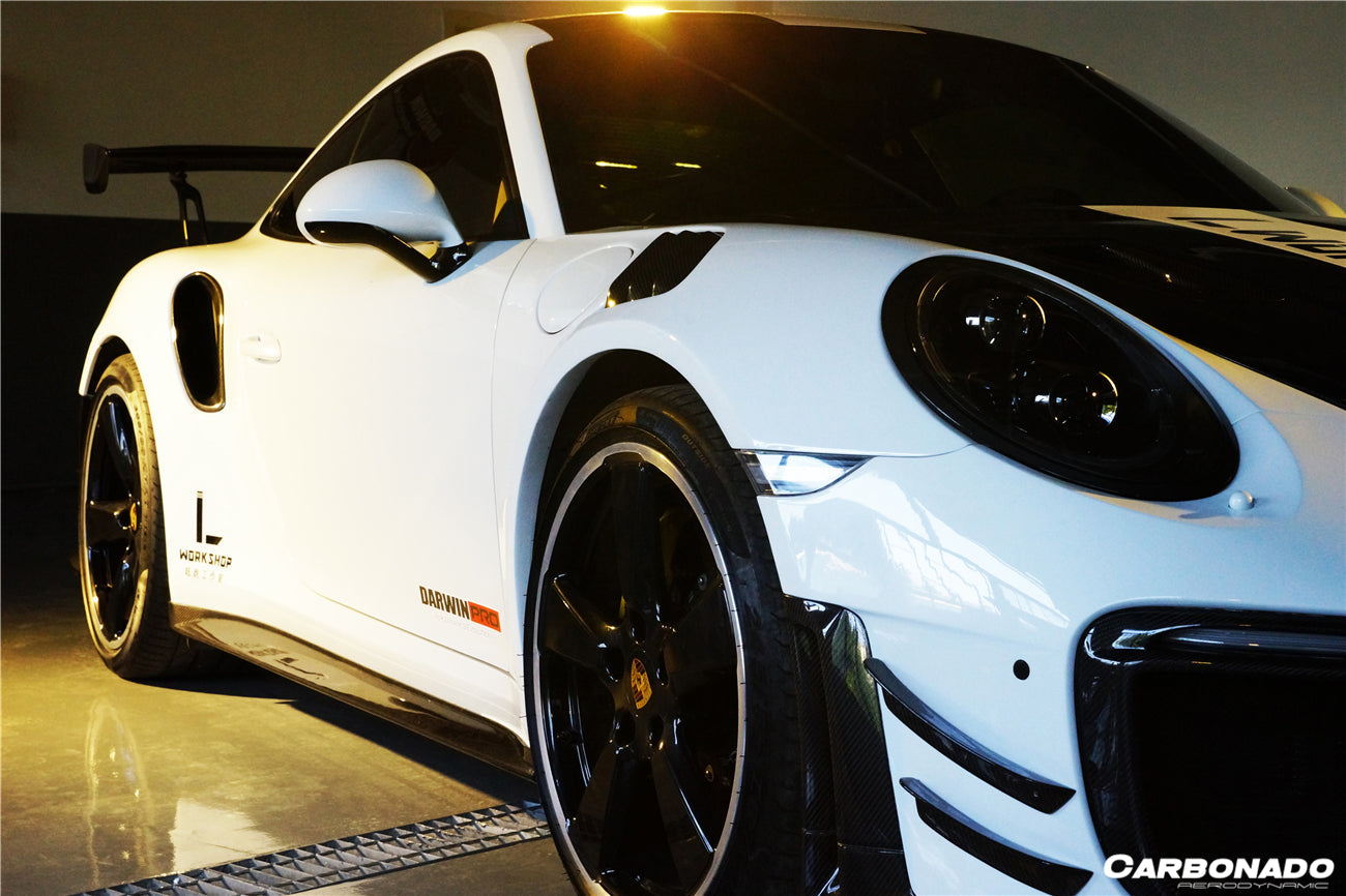 Carbonado 2013-2019 Porsche 911 991-2 Turbo S OEM Style Carbon Fiber Quarter Panel Side Scoops