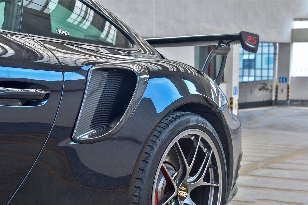 Entradas de aire laterales de fibra de carbono estilo Porsche 911 991 Turbo S GT2RS Carbonado 2013-2019
