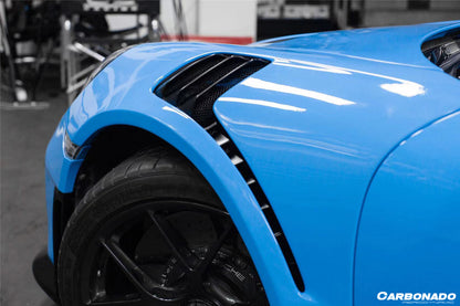 Carbonado 2013-2019 Porsche 991 Turbo    S GT2RS Style Front Bumper and Fender