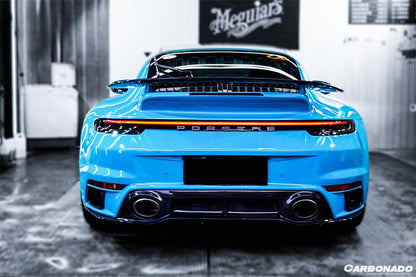 Carbonado 2019-2023 Porsche 911 992 Carrera S 4 4S Targa Cabriolet Turbo Style Parachoques trasero