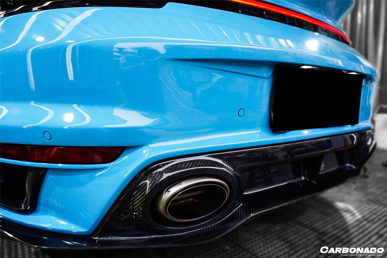 Carbonado 2019-2023 Porsche 911 992 Carrera S 4 4S Targa Cabriolet Turbo Style Parachoques trasero