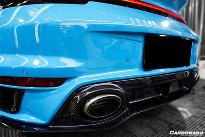 Carbonado 2019-2023 Porsche 911 992 Carrera S 4 4S Targa Cabriolet Turbo Style Parachoques trasero