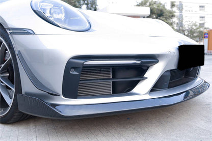 Carbonado 2019-2023 Porsche 911 992 Carrera    Targa Sport Design WP Style Dry Carbon Fiber Bumper Canards