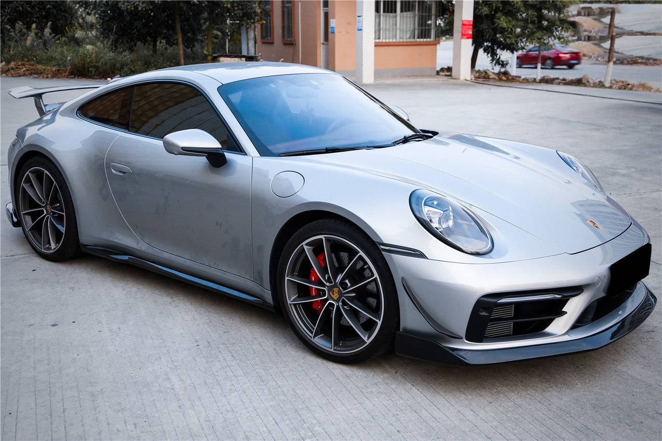 Carbonado 2019-2023 Porsche 911 992 Carrera  S  4  4S  Targa  Cabriolet WP Style Dry Carbon Fiber Side Skirts