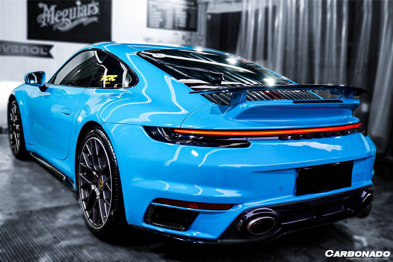 Carbonado 2019-2023 Porsche 911 992 Carrera S 4 4S Targa Cabriolet Turbo Style Parachoques trasero
