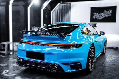 Carbonado 2019-2023 Porsche 911 992 Carrera S 4 4S Targa Cabriolet Turbo Style Parachoques trasero