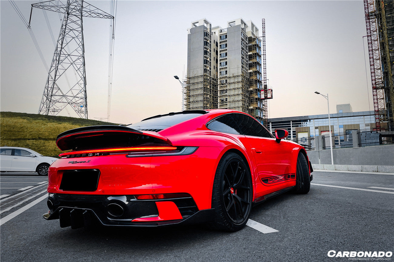 Carbonado 2019-2023 Porsche 911 992 Carrera  S  4  4S  Targa  Cabriolet WP Style Dry Carbon Fiber Side Skirts
