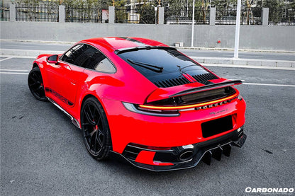 Carbonado 2019-2023 Porsche 911 992 Carrera  S  4  4S  Targa  Cabriolet WP Style Dry Carbon Fiber Side Skirts