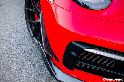Carbonado 2019-2023 Porsche 911 992 Carrera    Targa Sport Design WP Style Dry Carbon Fiber Bumper Canards