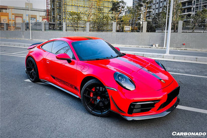 Carbonado 2019-2023 Porsche 911 992 Carrera  S  4  4S  Targa  Cabriolet WP Style Dry Carbon Fiber Side Skirts