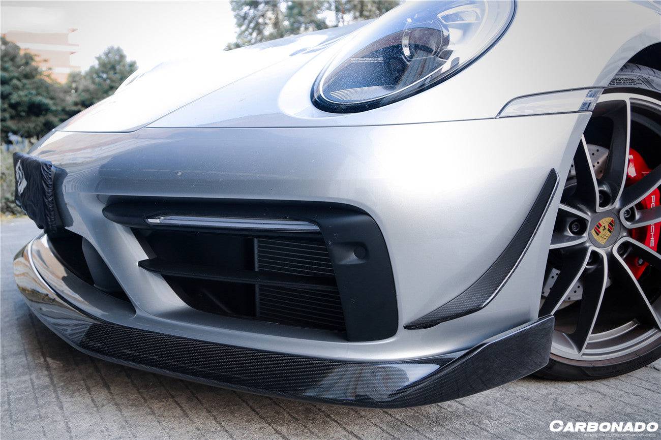 Carbonado 2019-2023 Porsche 911 992 Carrera    Targa Sport Design Bumper WP Style Dry Carbon Fiber Front Lip