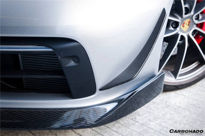 Carbonado 2019-2023 Porsche 911 992 Carrera    Targa Sport Design WP Style Dry Carbon Fiber Bumper Canards