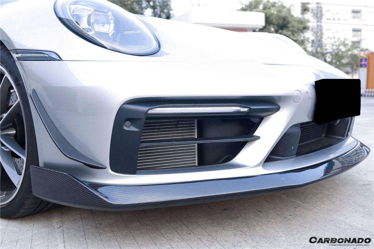 Carbonado 2019-2023 Porsche 911 992 Carrera    Targa Sport Design Bumper WP Style Dry Carbon Fiber Front Lip