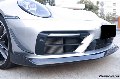 Carbonado 2019-2023 Porsche 911 992 Carrera    Targa Sport Design Bumper WP Style Dry Carbon Fiber Front Lip