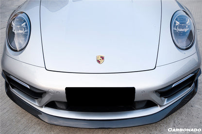 Carbonado 2019-2023 Porsche 911 992 Carrera    Targa Sport Design Bumper WP Style Dry Carbon Fiber Front Lip