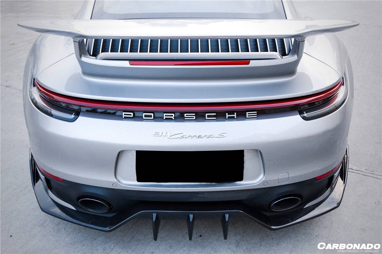 Carbonado 2019-2023 Porsche 911 992 Carrera   Targa Sport Design Bumper WP Style Dry Carbon Fiber Rear Lip