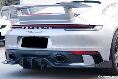 Carbonado 2019-2023 Porsche 911 992 Carrera   Targa Sport Design Bumper WP Style Dry Carbon Fiber Rear Lip