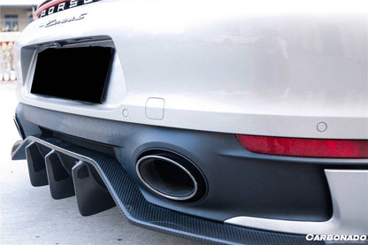 Carbonado 2019-2023 Porsche 911 992 Carrera   Targa Sport Design Bumper WP Style Dry Carbon Fiber Rear Lip