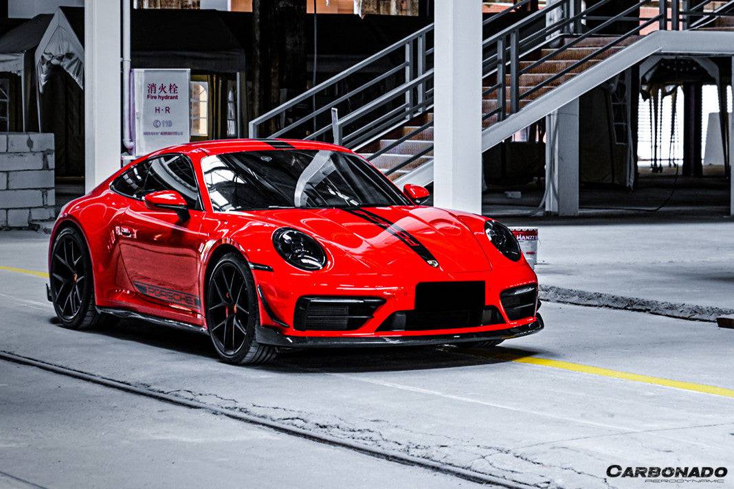 Carbonado 2019-2023 Porsche 911 992 Carrera  S  4  4S  Targa  Cabriolet WP Style Dry Carbon Fiber Side Skirts