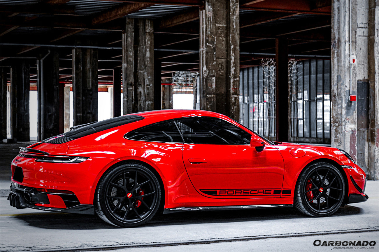 Carbonado 2019-2023 Porsche 911 992 Carrera  S  4  4S  Targa  Cabriolet WP Style Dry Carbon Fiber Side Skirts