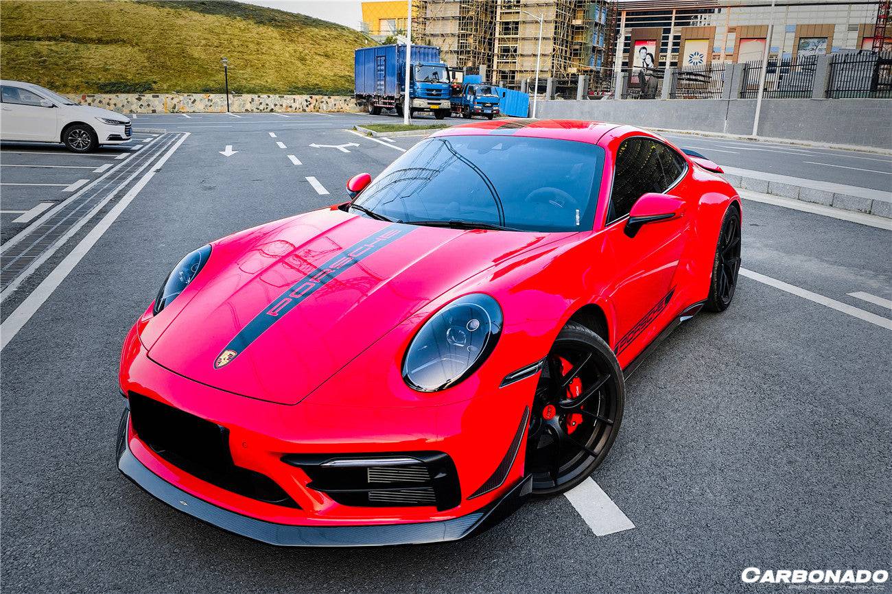 Carbonado 2019-2023 Porsche 911 992 Carrera  S  4  4S  Targa  Cabriolet WP Style Dry Carbon Fiber Side Skirts