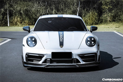 Carbonado 2019-2023 Porsche 911 992 Carrera    Targa Sport Design Bumper WP Style Dry Carbon Fiber Front Lip