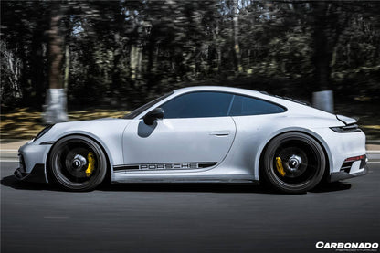 Carbonado 2019-2023 Porsche 911 992 Carrera  S  4  4S  Targa  Cabriolet WP Style Dry Carbon Fiber Side Skirts