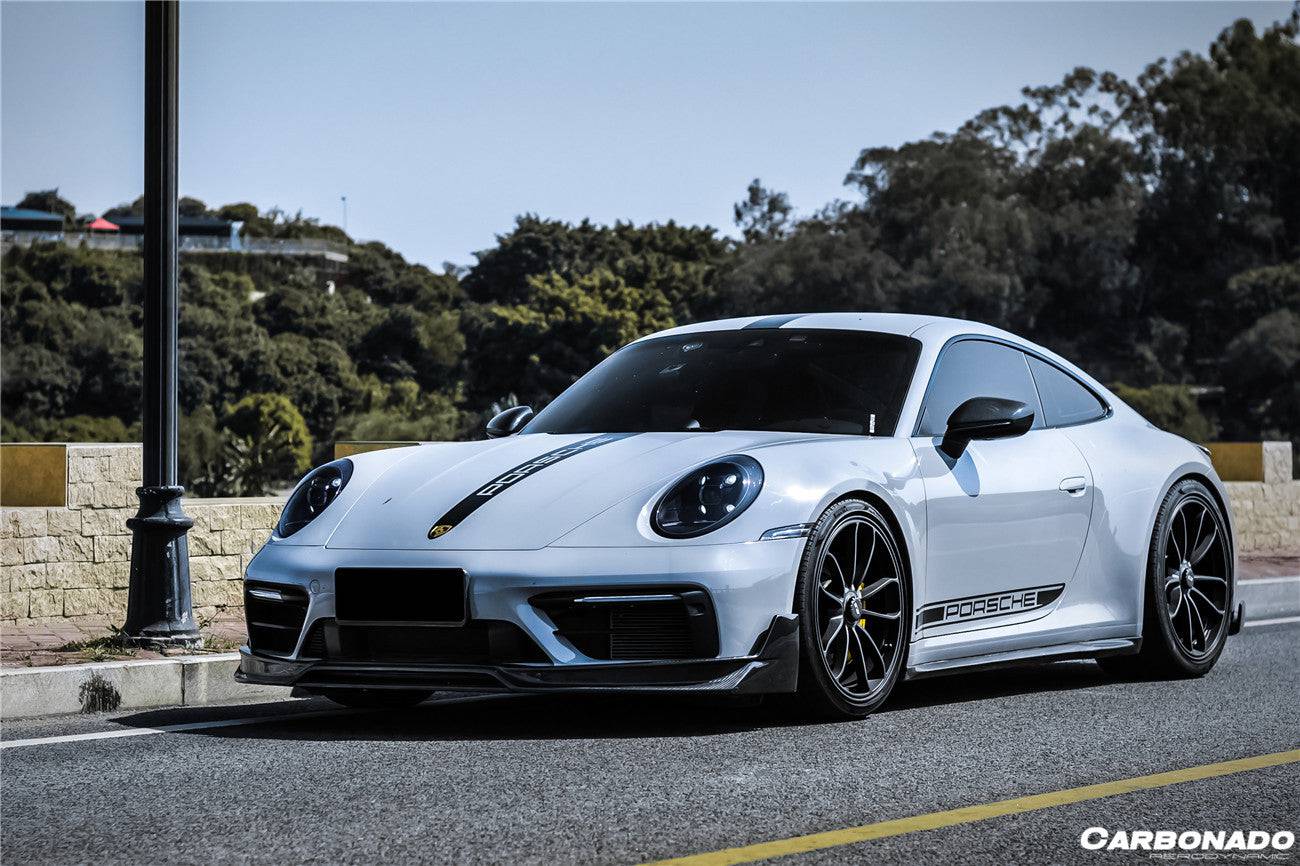 Carbonado 2019-2023 Porsche 911 992 Carrera  S  4  4S  Targa  Cabriolet WP Style Dry Carbon Fiber Side Skirts