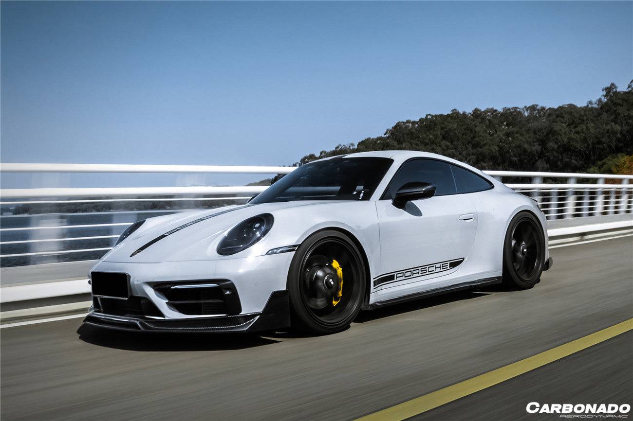 Carbonado 2019-2023 Porsche 911 992 Carrera  S  4  4S  Targa  Cabriolet WP Style Dry Carbon Fiber Side Skirts