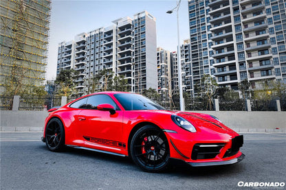 Carbonado 2019-2023 Porsche 911 992 Carrera    Targa Sport Design Bumper WP Style Dry Carbon Fiber Front Lip