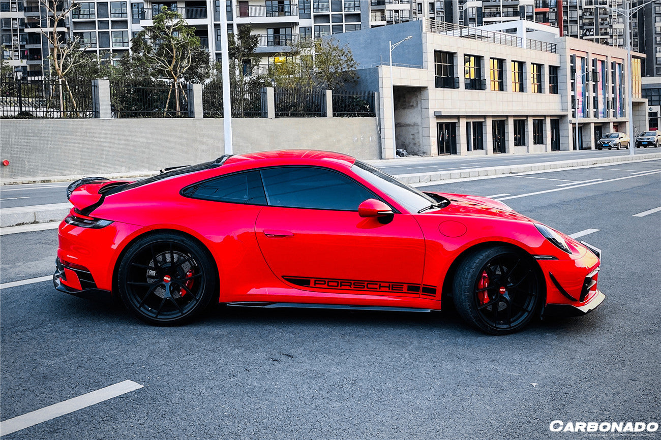 Carbonado 2019-2023 Porsche 911 992 Carrera  S  4  4S  Targa  Cabriolet WP Style Dry Carbon Fiber Side Skirts