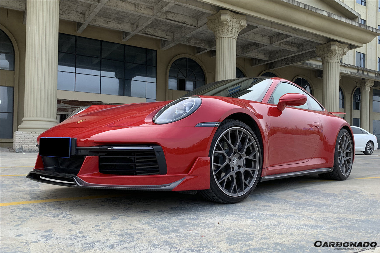Carbonado 2019-2023 Porsche 911 992 Carrera  S  4  4S  Targa  Cabriolet WP Style Dry Carbon Fiber Side Skirts